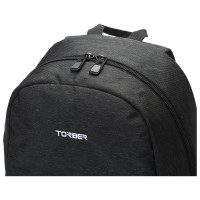 Рюкзак Torber GRAFFI, серый с карманом синего цвета, полиэстер, 44x31x18 см T2671-BLU