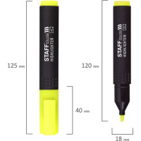 Набор текстовыделителей Staff STICK 4 шт, ассорти, линия 1-4 мм 151501