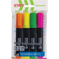 Набор текстовыделителей Staff STICK 4 шт, ассорти, линия 1-4 мм 151501