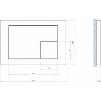 Кнопка Cersanit CORNER для LINK PRO/VECTOR/LINK/HI-TEC пластик, белый 64077