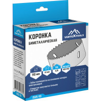 Коронка биметаллическая по металлу 110 мм vertextools 2525-110