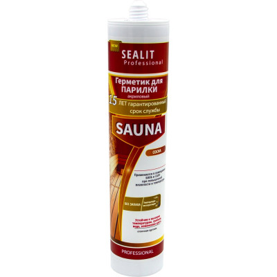 Герметик для бань и саун Sealit Sauna золотая сосна 280 мл 4020001