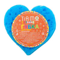 Губка для тела TIAMO Baby СЕРДЕЧКО поролон 7741
