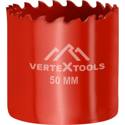 Коронка биметаллическая по металлу 50 мм vertextools 2525-50