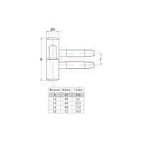 Ввертная петля Amig покрытие бихром 20-13x44 (М) BIC