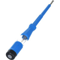 Индикаторная отвертка-пробник Uniel UVT-M15 шлицевая, 190 мм, 600 В, blue UL-00008481