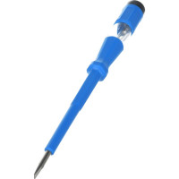 Индикаторная отвертка-пробник Uniel UVT-M15 шлицевая, 190 мм, 600 В, blue UL-00008481