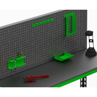 Стол-верстак 950x1200x500 (одна полка) + перфопанель с комплектом аксессуаров SVPIPRIA951250