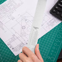 Стальная линейка DELI DL8100Y 1000 мм, нержавеющая сталь 104500