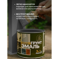 Грунт-эмаль 3 в 1 Радугамалер серая 0,9 кг 4650001275134