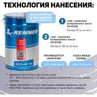 Интерьерная лазурь для дерева RENNER YM M349 R368 1 кг 1-368