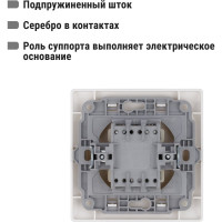 2-клавишный выключатель TDM ELECTRIC 10А белый "Ильмень" TDM ELECTRIC SQ1823-0002