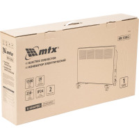 Электрический конвектор MTX км-1500.2, 230в, 1,5 квт, x-образный нагреватель, колеса, термостат 98125
