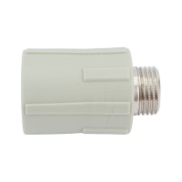 Комбинированная муфта ПОЛИТЭК 25x1/2 с нар. р. PPRC, серый 9000002512С