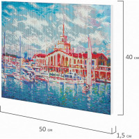 Алмазная мозаика ОСТРОВ СОКРОВИЩ Картина стразами 40x50 см, Морской порт Сочи, на подрамнике 662590