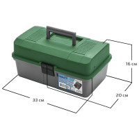 Helios Ящик для инструментов двухполочный зеленый T-HS-2TTB-G 109235