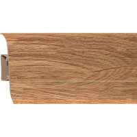 Напольный плинтус Центурион Lider 301 (62 мм; глянцевый; дуб светло-коричневый) 71404