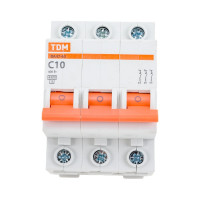 Автоматический выключатель TDM ELECTRIC ВА47-63 3Р 10А SQ0218-0018