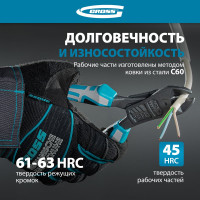 Усиленные бокорезы 215мм, трехкомпонентные рукоятки GROSS 17575
