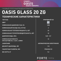 Газовый проточный водонагреватель Oasis Glass 20 ZG