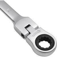 Комбинированный ключ трещоточный с шарниром 12мм AV Steel  AV-315212