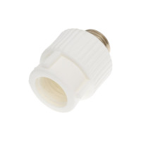 Комбинированная муфта PRO AQUA PP-R НР белая d-20 мм 1/2" PA23008Pb