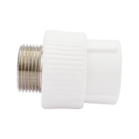 Комбинированная муфта PRO AQUA PP-R НР белая d-25 мм 3/4" PA23014Pb