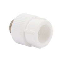 Комбинированная муфта PRO AQUA PP-R НР белая d-25 мм 3/4" PA23014Pb