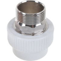 Комбинированная муфта под ключ PRO AQUA PP-R НР белая d-40 мм 1 1/4" PA23520Pb