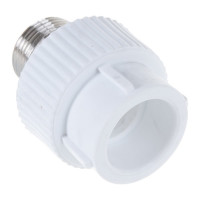 Комбинированная муфта под ключ PRO AQUA PP-R НР белая d-32 мм 1" PA23518Pb