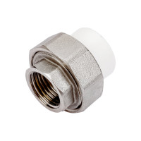 Комбинированная разъемная муфта (американка) PRO AQUA PP-R ВР белая d-20 мм 1/2" PA20008b