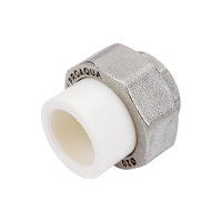 Комбинированная разъемная муфта (американка) PRO AQUA PP-R ВР белая d-20 мм 1/2" PA20008b