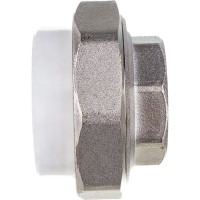 Комбинированная разъемная муфта (американка) PRO AQUA PP-R ВР белая d-50 мм 1 1/2" PA20022b