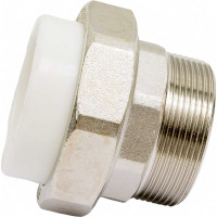 Комбинированная разъемная муфта (американка) PRO AQUA PP-R НР белая d-50 мм 2" PA21023b