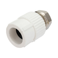 Муфта с накидной гайкой PRO AQUA PP-R белая d-25 мм 3/4" PA29014b