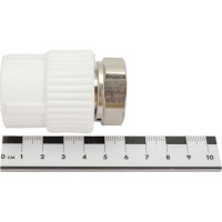 Муфта с накидной гайкой PRO AQUA PP-R белая d-25 мм 3/4" PA29014b