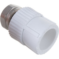 Муфта с накидной гайкой PRO AQUA PP-R белая d-32 мм 1" PA29018b