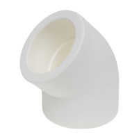 Угольник PRO AQUA PP-R 45 градусов белый 40 мм PA13514Pb