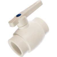 Полнопроходной шаровой кран PRO AQUA PP-R белый d-50 мм PA40016