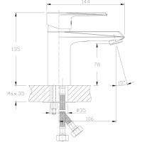 Смеситель для раковины Rossinka RS28-11