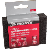 Губка для шлифования (100х70х25 мм; P80; средняя плотность) MATRIX 75713