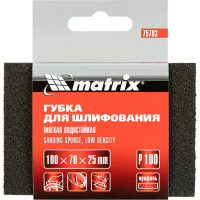 Губка для шлифования (100х70х25 мм; P100; мягкая) MATRIX 75703