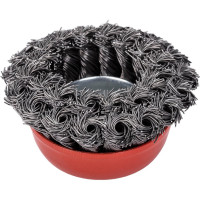 Щетка-крацовка чашечная для УШМ двухрядная (80 мм, М14) MIRAX 35104-080-2