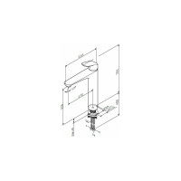 Смеситель для умывальника AM.PM Like излив 170 мм, хром F8092000