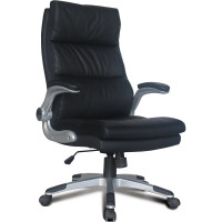 Компьютерное офисное кресло руководителя BRABIX Fregat EX-510, с подлокотниками, рециклированная кожа 530863