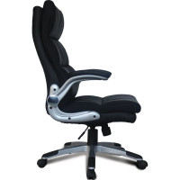 Компьютерное офисное кресло руководителя BRABIX Fregat EX-510, с подлокотниками, рециклированная кожа 530863