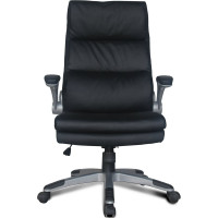 Компьютерное офисное кресло руководителя BRABIX Fregat EX-510, с подлокотниками, рециклированная кожа 530863