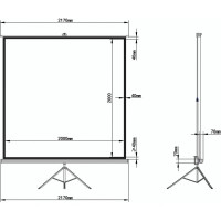 Проекционный экран BRAUBERG TRIPOD 236731