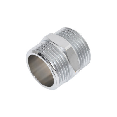 Латунный ниппель AV Engineering наружная-наружная, 1", хром AVE303006