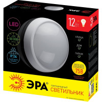 Светодиодный светильник ЭРА SPB-1-12 W IP54 12Вт 4000К 960лм круг 180х80 белый Б0036397